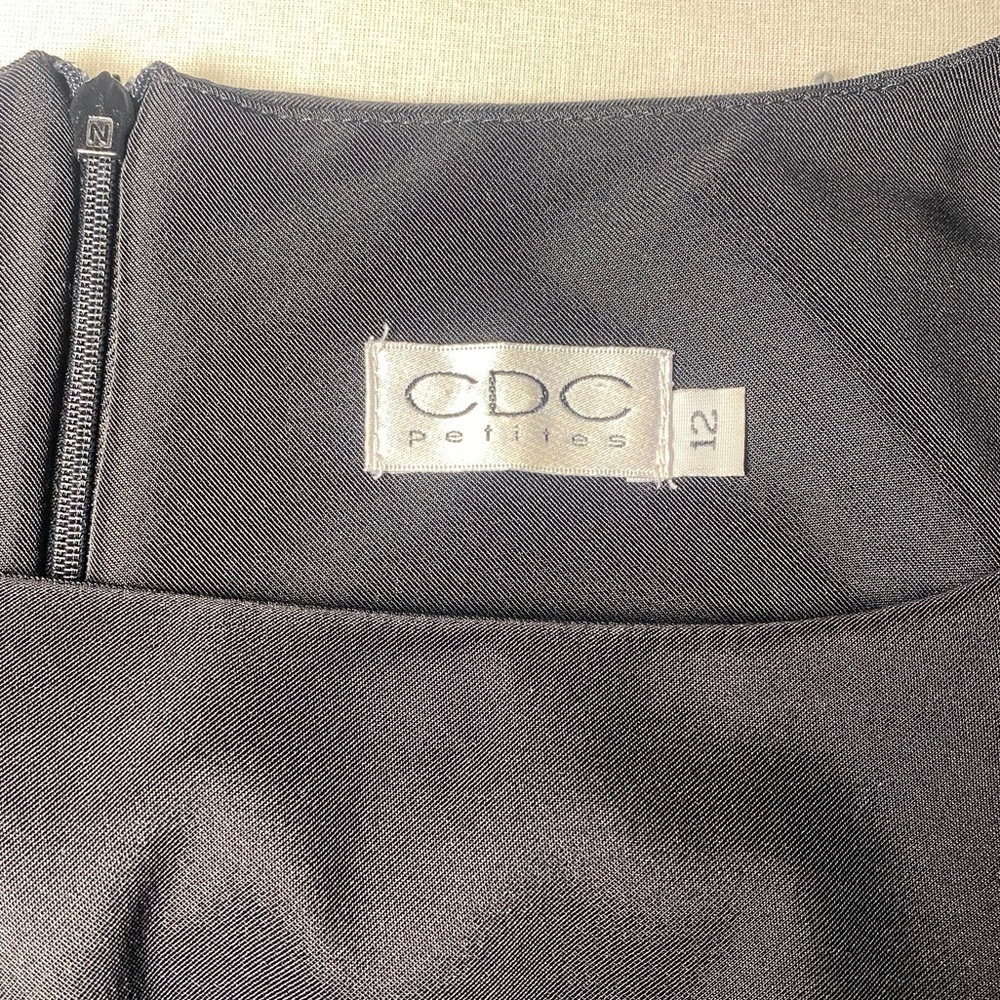 Sleeveless Sheath Black Dress With Seed Bead Details CDC Petites Size 12 - Picture 6 of 7